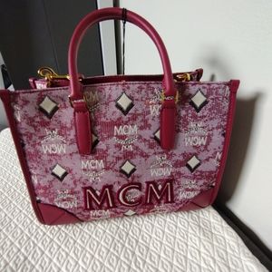 MCM Vintage Jacquard Small Tote